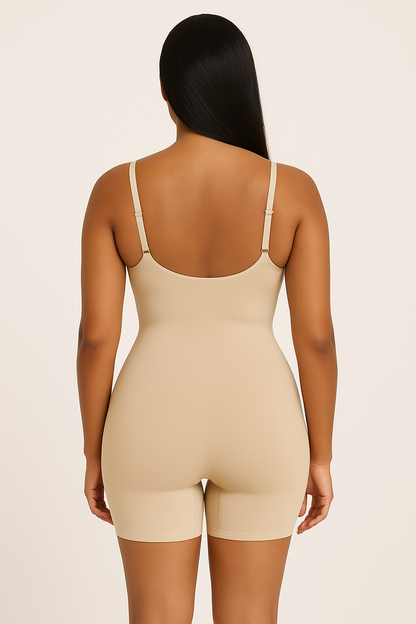 Naadloze Shapewear Bodysuit licht beige