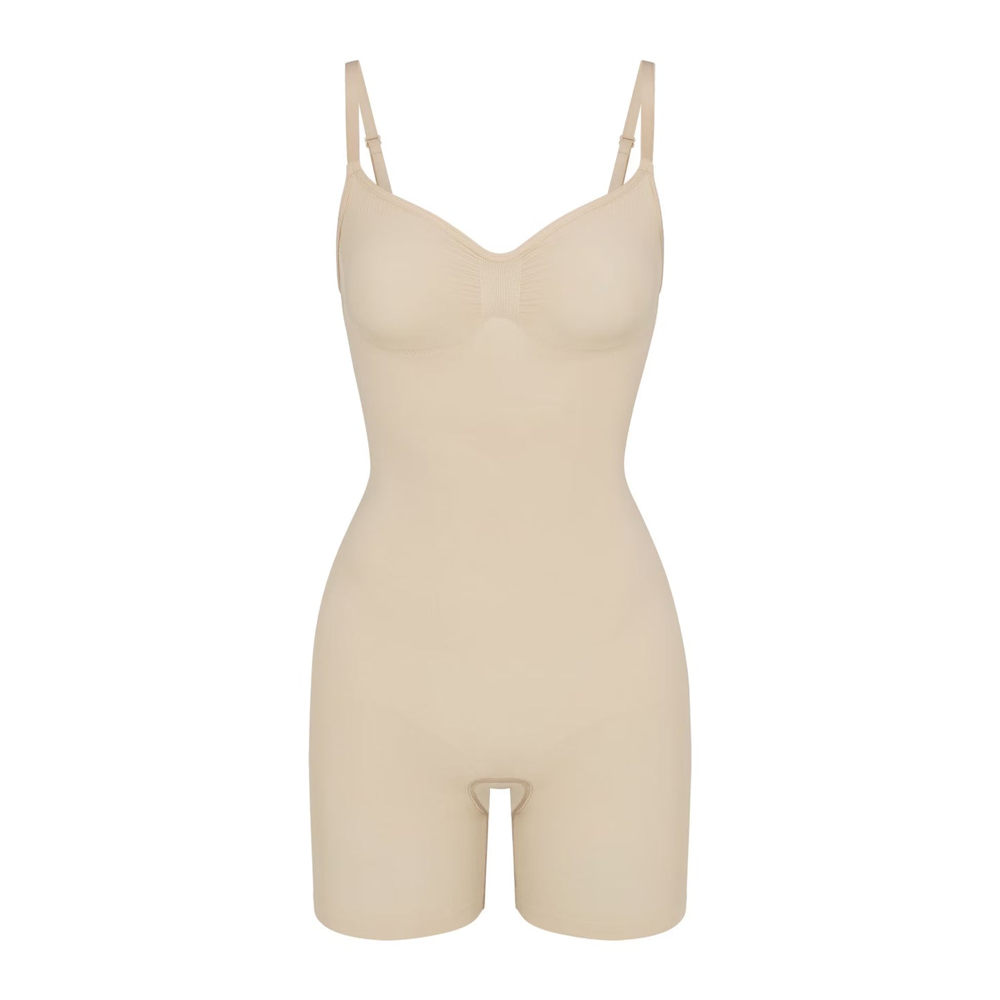 Naadloze Shapewear Bodysuit licht beige