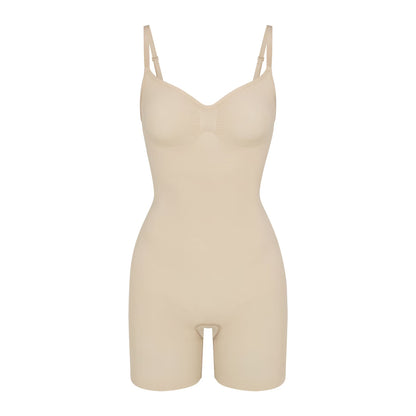 Naadloze Shapewear Bodysuit licht beige